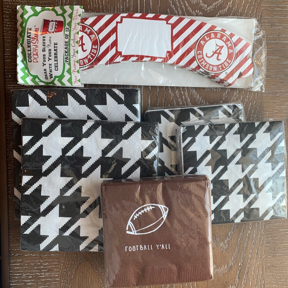 Alabama/houndstooth game day napkins